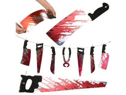 Halloween girland 2m zadané nástroje halloweenská dekorace