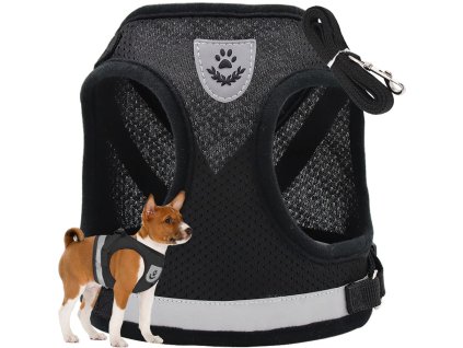 Beztlakový vycházkový postroj pro psa kočku králíka měkký silný reflektor s