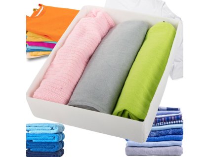 Organizér na oblečení spodní prádlo do šatní zásuvky bílý univerzální