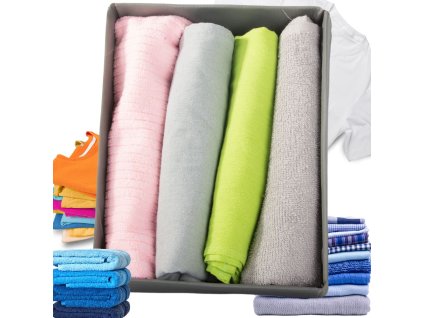 Organizér na oblečení spodní prádlo do šatní zásuvky šedý univerzální