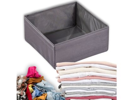 Textilní organizér na oděvy box na boty šedý