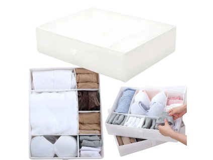 Organizér spodního prádla organizér ponožek vložka do zásuvky skříně bílá