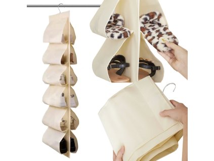Organizér na boty pro šatní skříň závěsný stojan na boty 12 párů