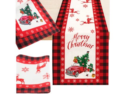 Vánoční stolní běžec vánoční předvečer dekorativní stolní běžec 220x38cm