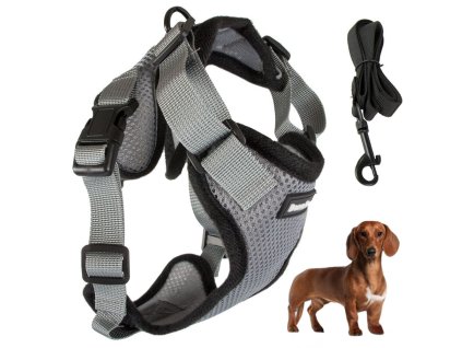 Beztlakový postroj pro malého psa rukojeť lehký měkký silný m