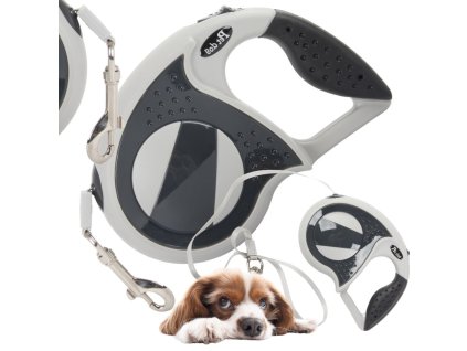 Automatické vodítko 5 m silné pro psa do 20 kg se zámkem silné dlouhé