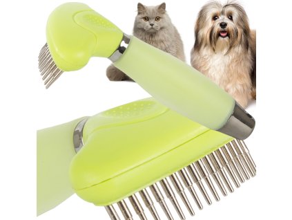 Trimmer hřeben oboustranný kartáč odstraňuje krátké chlupy dlouhé chlupy pes kočka