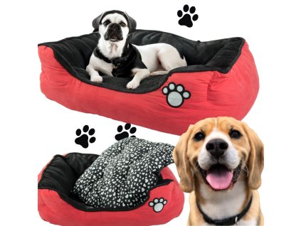 Plyšový pelíšek pro psy s výsuvným polštářem měkký pohodlný