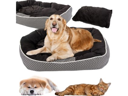 Pelíšek pro psy měkký pohodlný plyšový pelíšek s polštářem