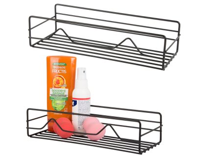 Podkrovní koupelnová sprchová polička závěsná kovová polička