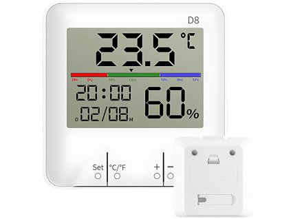 Teploměr meteorologická stanice interní vlhkoměr hodiny baterie lcd
