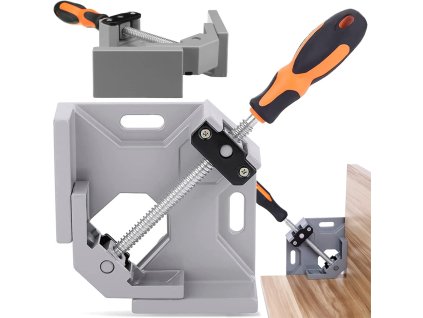 TRUHLÁŘSKÁ SVORKA ÚHELNÍK 90 ROHOVÝ SVĚRÁK KOVOVÁ RUKOJEŤ