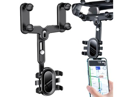 Držák do auta na zpětné zrcátko otočný držák telefonu