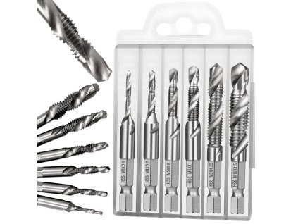 M3-10m šestihranné závitové vrtáky hss závitová sada 6 ks