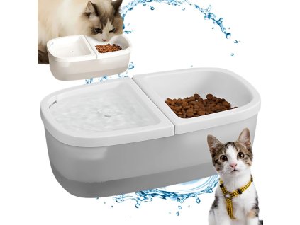 Fontána kočka miska pes voda a jídlo automatické pítko 2v1 usb