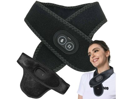 Masážní přístroj na úlevu od bolesti krku zahřívací masážní čelenka usb lehká