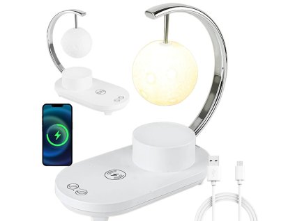 Rgb moonlight s indukční nabíječkou 10w led usb reproduktor bluetooth
