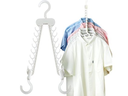 Skládací šatní věšák multifunkční organizér oděvů 16 míst