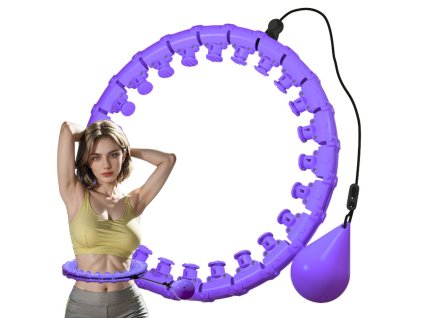 Hula hop s závažím na hubnutí pro cvičení regulovatelný masažní obruč
