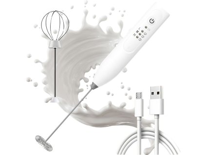 Elektrický šlehač na mléko a kávu ruční akumulátorový mixér