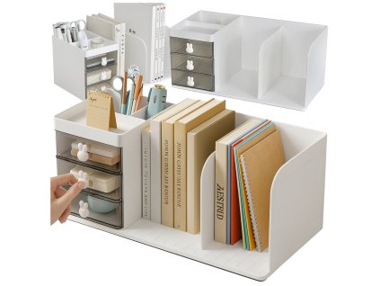 Skříňka, organizér na stůl, poličky na knihy, drobnosti, zásuvky