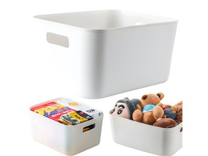 Úložný kontejner organizér koš s úchyty univerzální 22x27 cm