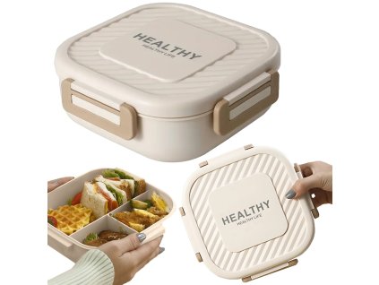 Lunch box s přihrádkami a příbory