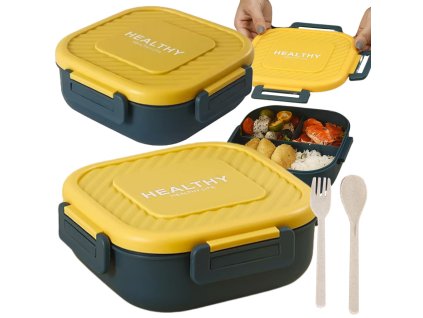 Lunch box s přihrádkami a příbory