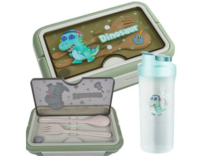 Lunchbox snack box kontejner na snack oběd příbory s láheví sada