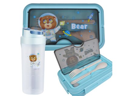 Lunchbox snack box kontejner na snack oběd příbory s láhve sada