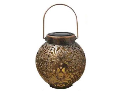 ZAHRADNÍ LAMPA LAMPION HNĚDÁ (24)