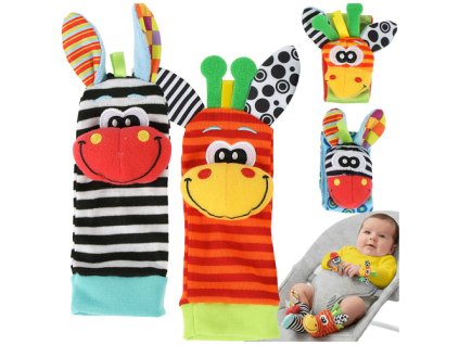 Dětská chrastítka - sada 4 kusů Kruzzel 25068