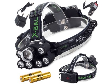 Profesionální čelovka cree xm-l t6 7 x led uv světlomet