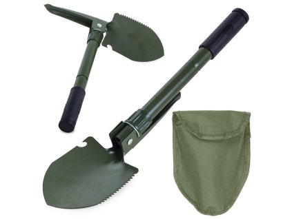 SKLÁDACÍ LOPATA KRUMPÁČ MULTIFUNKČNÍ PILA KUFR