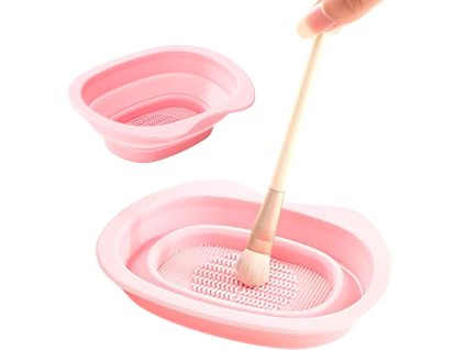Čisticí miska na čištění štětců na make-up silikonová podložka