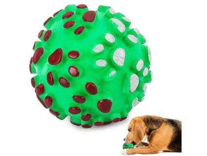 Pískací míček pro psy gumové barvy