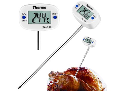 Lcd kuchyňský teploměr sonda na víno a maso