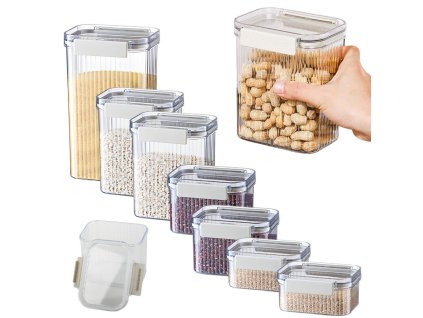 Kuchyňské nádoby na potraviny na těstoviny nádoba s těsněním sada 7 ks