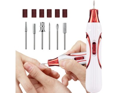 Sada fréz na nehty válečky pro gel a hybridy bezdrátové usb