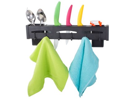 Kuchyňský nástěnný policový organizér na zavěšení