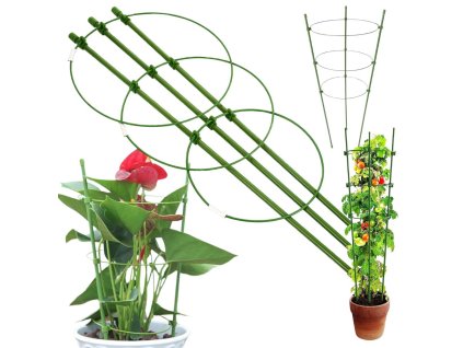 Květinový kroužek podpora rostlin kulatý stabilní žebřík