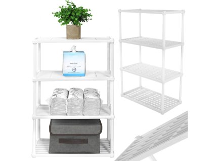 Koupelnová polička kuchyňská stojící skříňka police 4 úrovně organizér