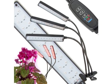 LED pěstební světlo s USB časovač klip na květiny