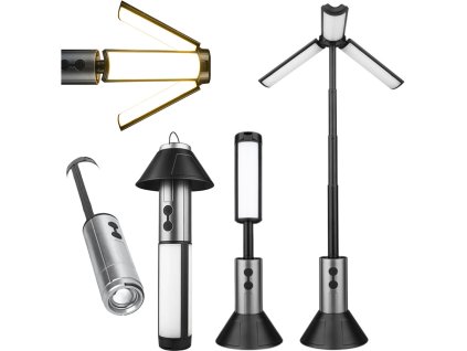 Turistické světlo kempování baterka multifunkční teleskopické vedl stan