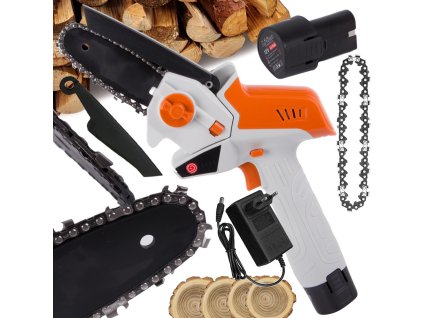 Akumulátorová řetězová pila mini prořezávací pila na řezání větví