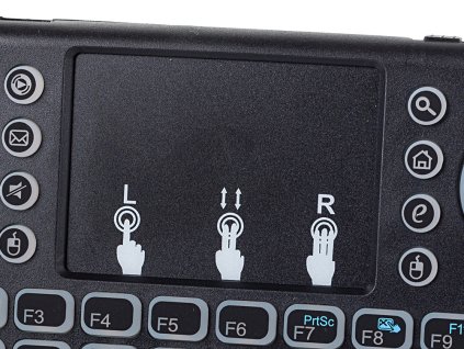 Bezdrátová klávesnice mini osvětlená tv led