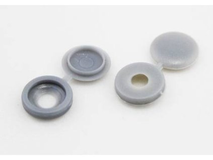 KRYTKY NA ŠROUBY 100 KS SV. ŠEDÉ (400)