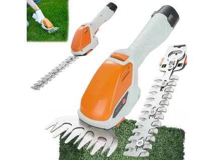 Akumulátorové nůžky na trávu a keře nůžky na živé ploty 2v1