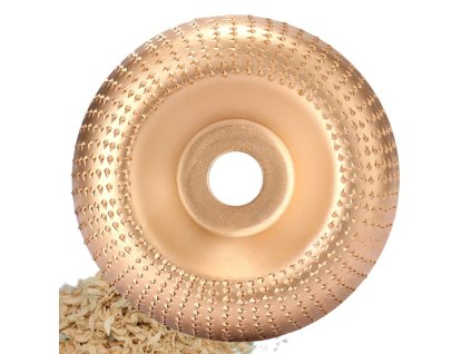 Brusný kotouč na dřevo řezbářský úhlový hoblík zlatý