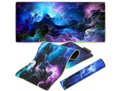 Herní podložka pod myš s podsvícením led rgb